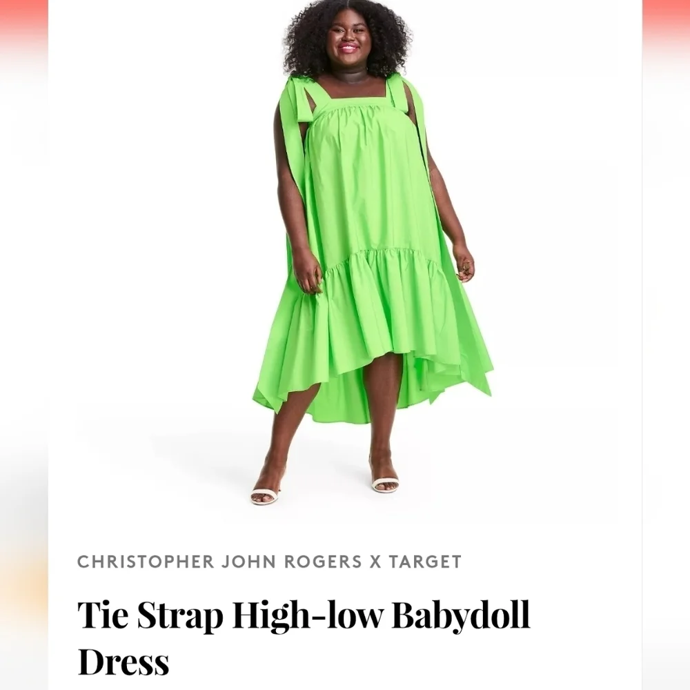 Christopher John Rogers x Target NWTs Tie Strap High Low Dress